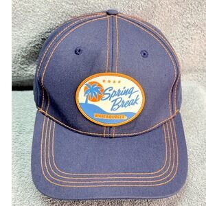 Whataburger Spring Break 2022 Hat Navy Blue Orange Patch Adjustable Cap